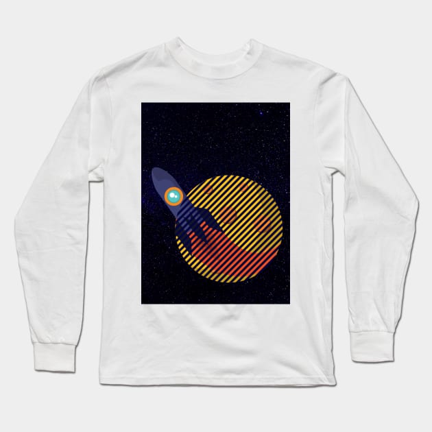 spacecraft Long Sleeve T-Shirt by beleafcreativ